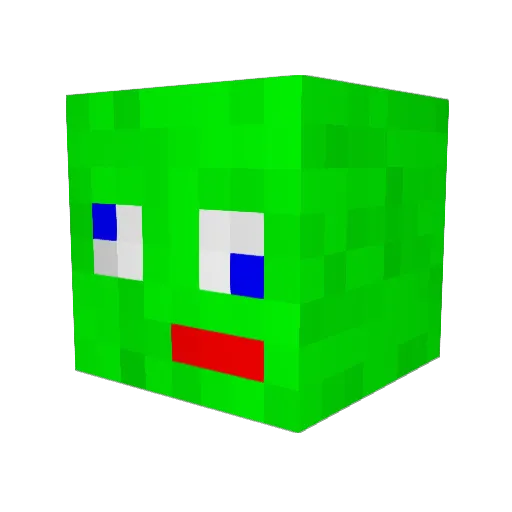 Foodland Minecraft avatar head, 3D render