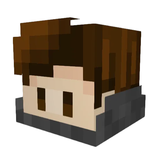 Foodvendor Minecraft avatar head, 3D render