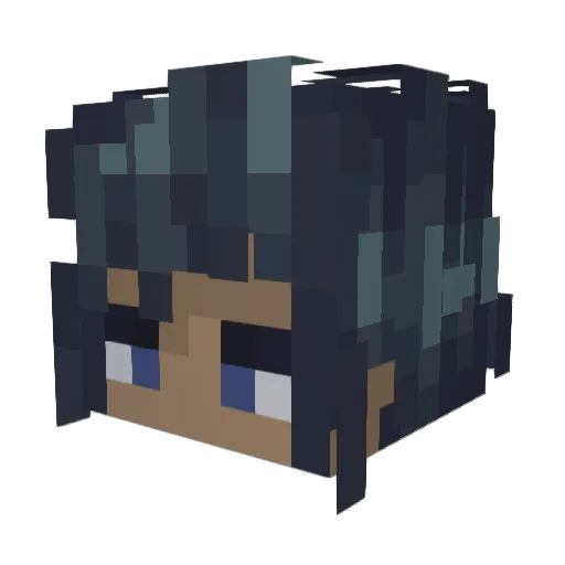 Foofaroo Minecraft avatar head, 3D render