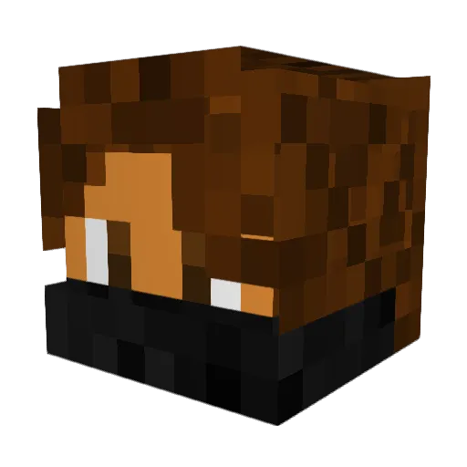 Fooguu Minecraft avatar head, 3D render