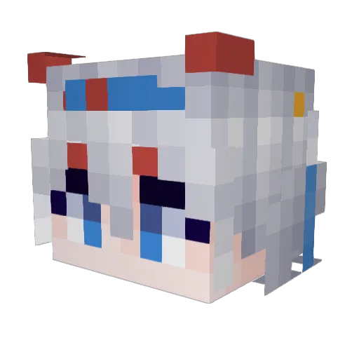 FoolArcna Minecraft avatar head, 3D render