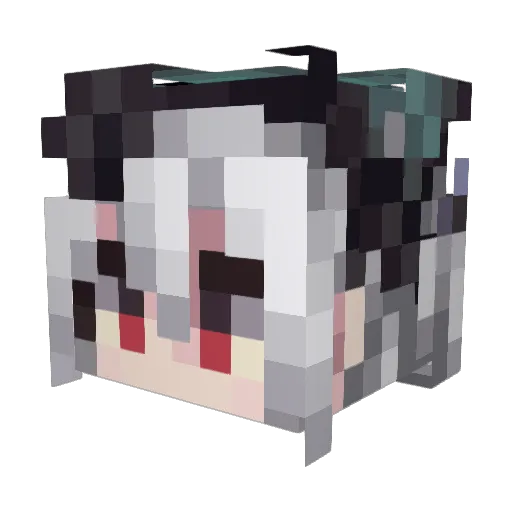 Foolday Minecraft avatar head, 3D render