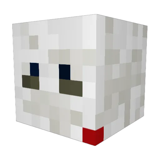 FoolishFoe Minecraft avatar head, 3D render