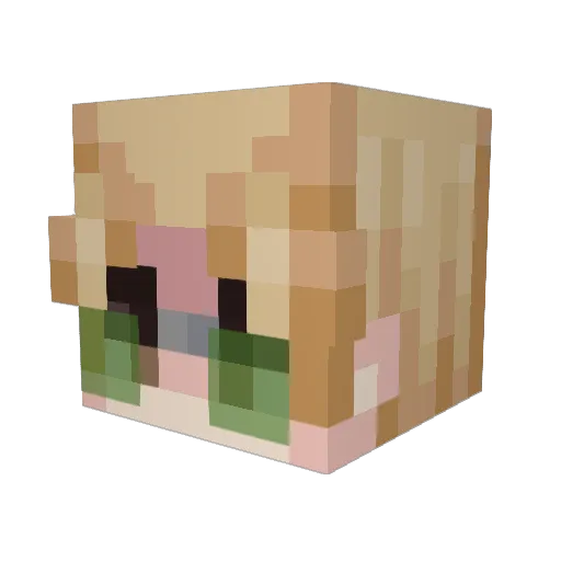 FoolishGrem Minecraft avatar head, 3D render