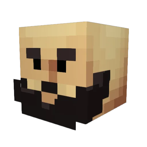 FoolishMonk Minecraft avatar head, 3D render
