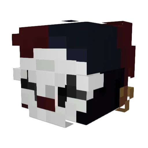 Foolith Minecraft avatar head, 3D render