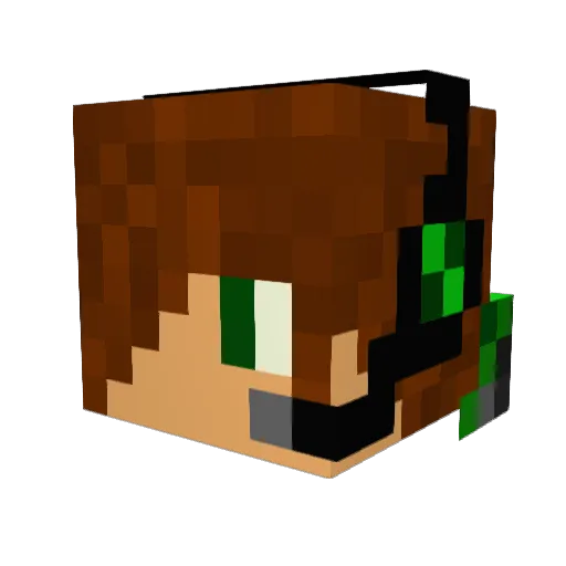 Foolke Minecraft avatar head, 3D render