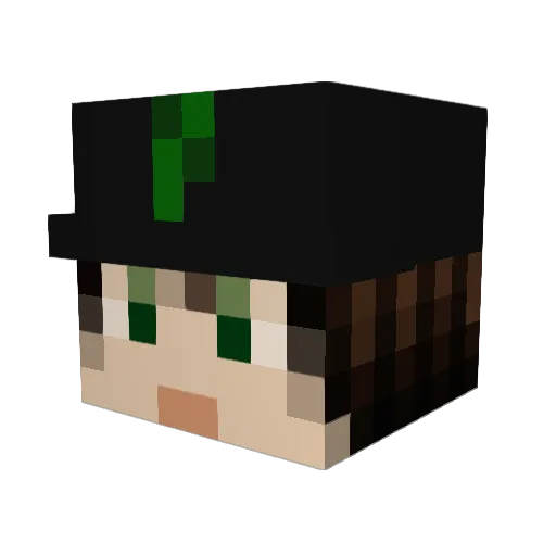 Foolkep Minecraft avatar head, 3D render