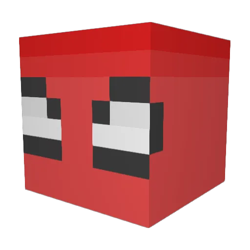 Foolki Minecraft avatar head, 3D render