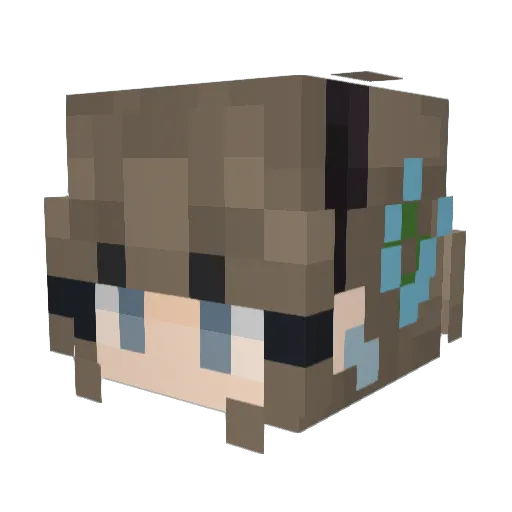 Foolzes Minecraft avatar head, 3D render