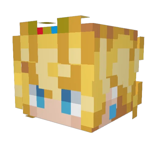 Foonsi Minecraft avatar head, 3D render