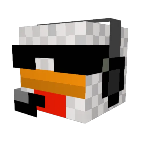 Foopace Minecraft avatar head, 3D render
