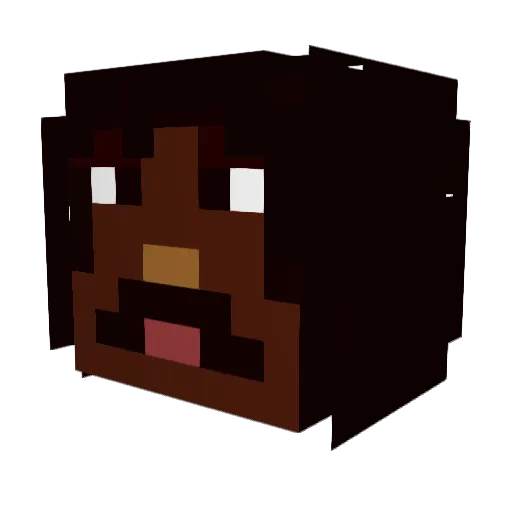Foopnin Minecraft avatar head, 3D render