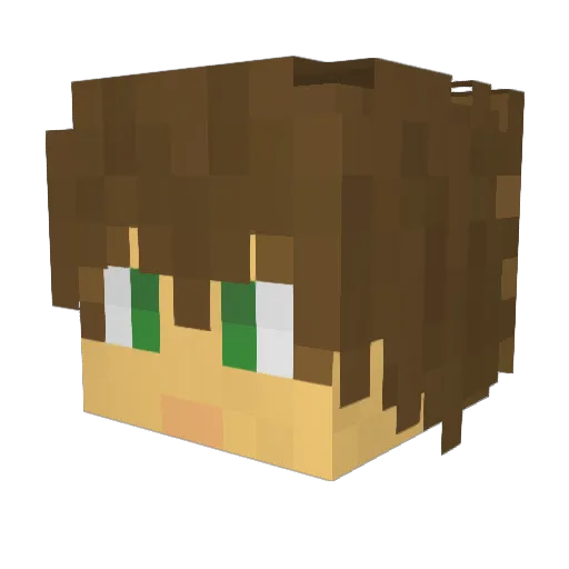 Foosic17 Minecraft avatar head, 3D render