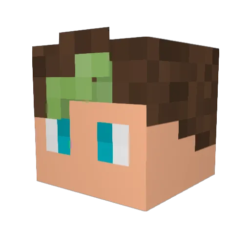 Football6067 Minecraft avatar head, 3D render