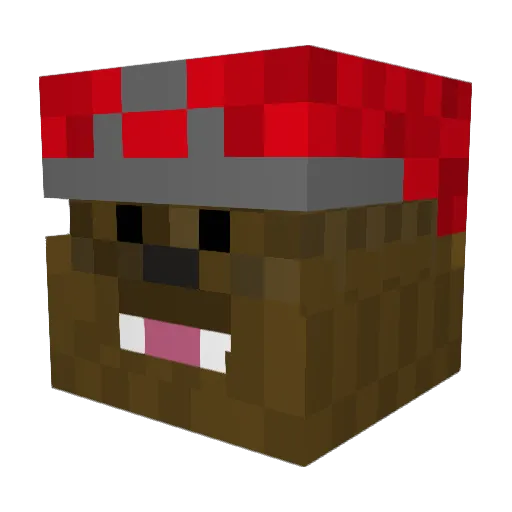 FootballBeasts Minecraft avatar head, 3D render