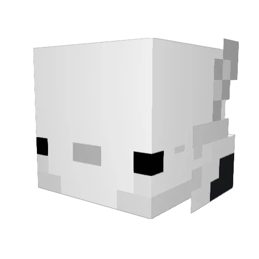 Football_44 Minecraft avatar head, 3D render