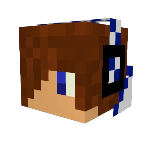 FootballerX7 Minecraft avatar head, 3D render