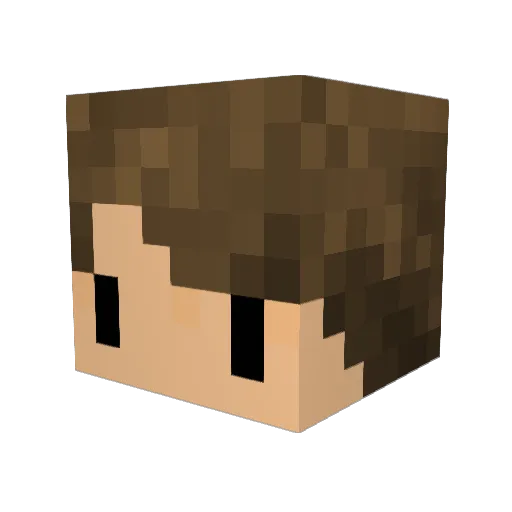Foothion Minecraft avatar head, 3D render