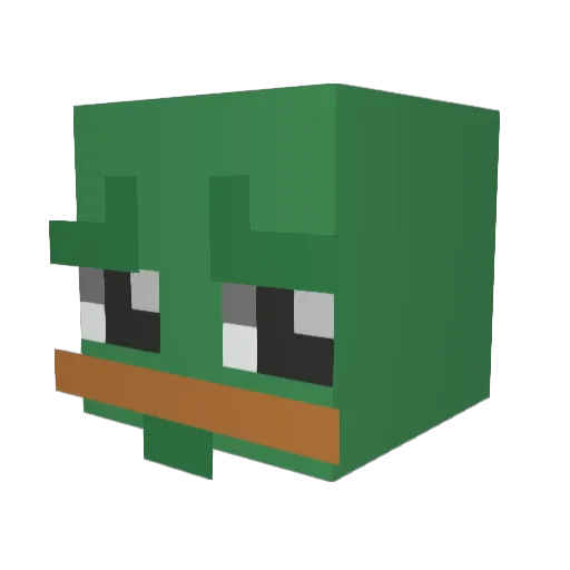 FootlongMusic4 Minecraft avatar head, 3D render