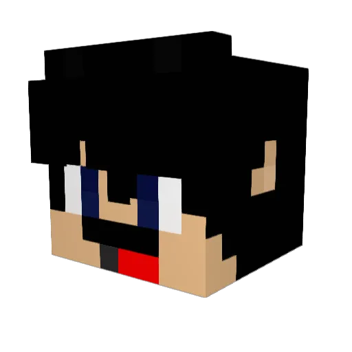 FootzClient_ Minecraft avatar head, 3D render