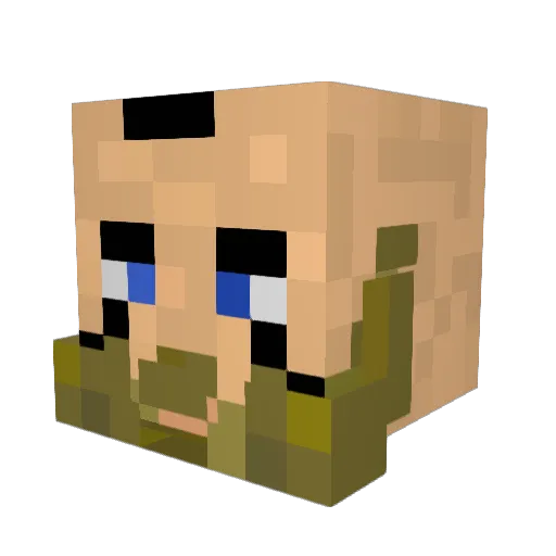 For3ver_Rxdical Minecraft avatar head, 3D render
