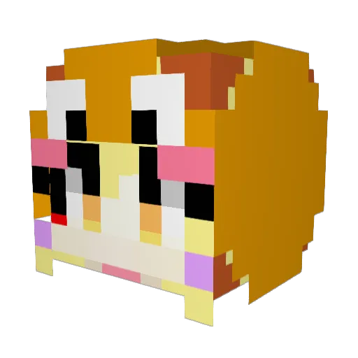 ForBOOONG Minecraft avatar head, 3D render