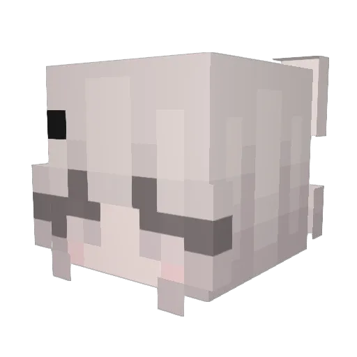 ForIever Minecraft avatar head, 3D render