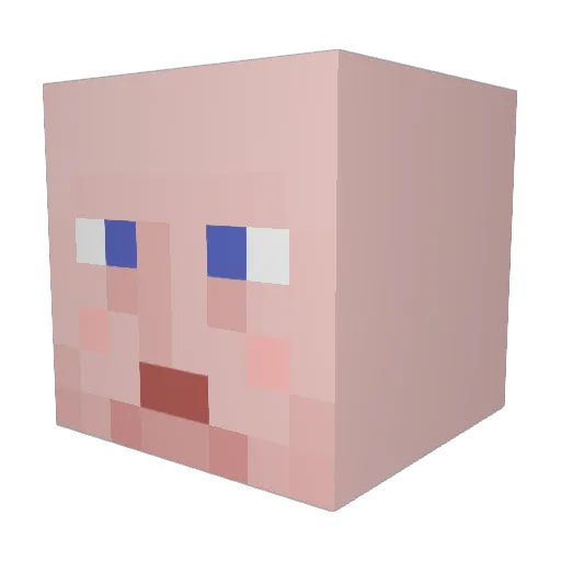 ForLeroy Minecraft avatar head, 3D render