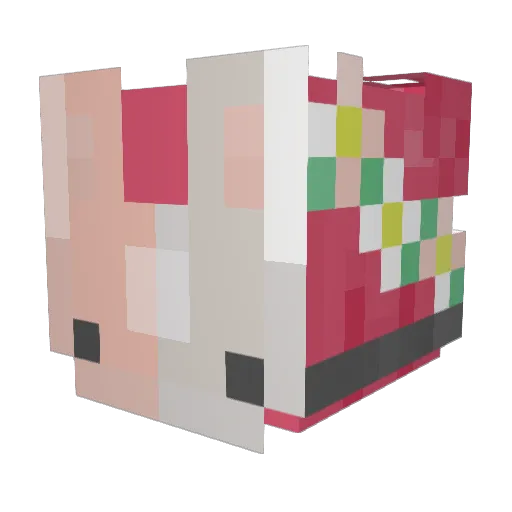 ForOneDay Minecraft avatar head, 3D render