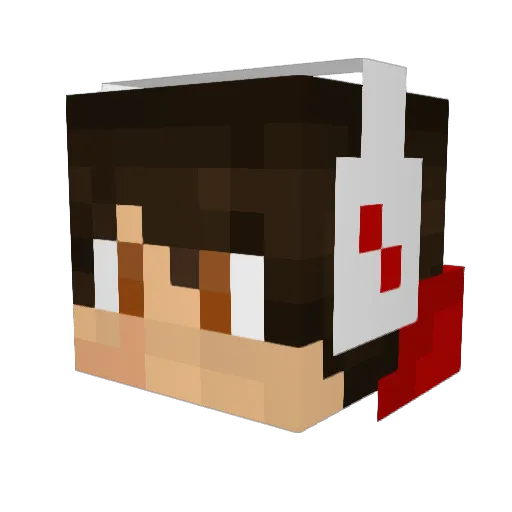 ForXox Minecraft avatar head, 3D render