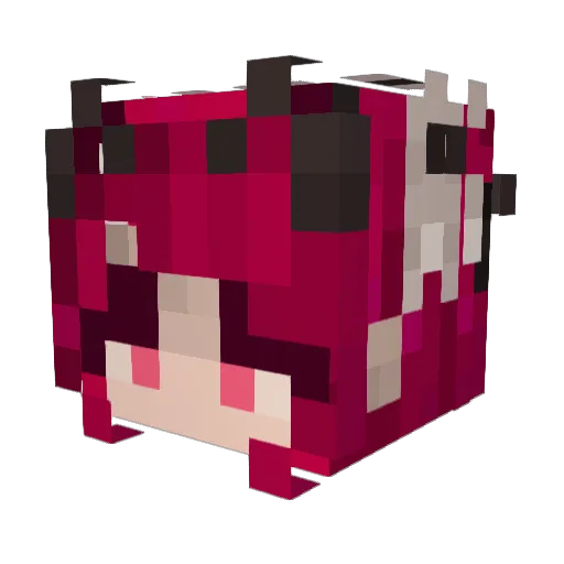 Foragius Minecraft avatar head, 3D render