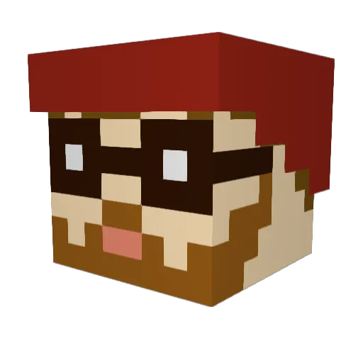 Foras420 Minecraft avatar head, 3D render