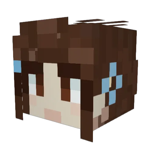 ForbiddenLor Minecraft avatar head, 3D render
