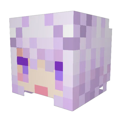 ForbiddenQTip Minecraft avatar head, 3D render