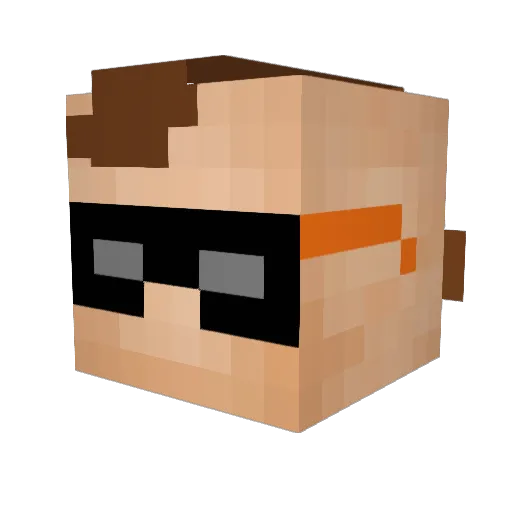 Forbouseis Minecraft avatar head, 3D render