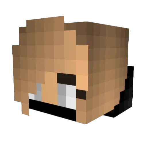 Force3rhydra Minecraft avatar head, 3D render