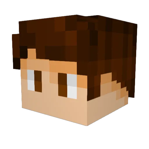 ForceDev Minecraft avatar head, 3D render