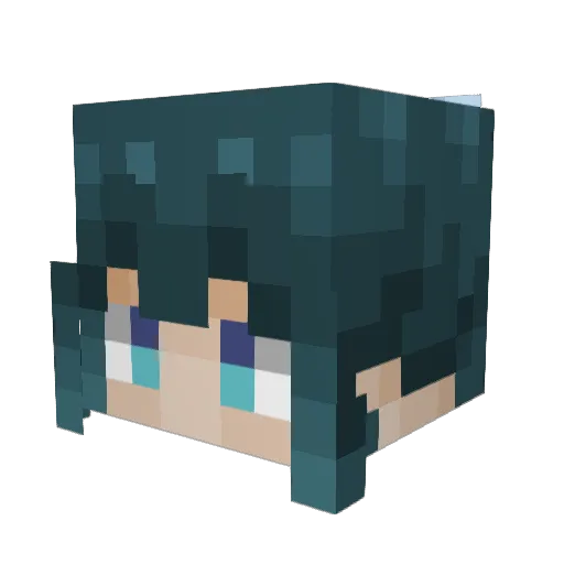 ForceField10x Minecraft avatar head, 3D render