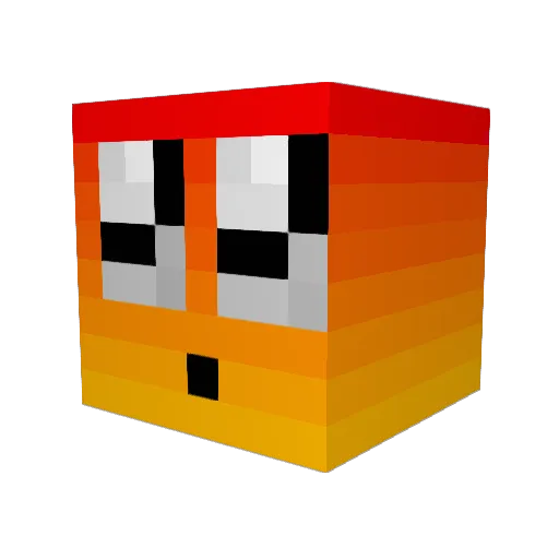 ForceKG Minecraft avatar head, 3D render
