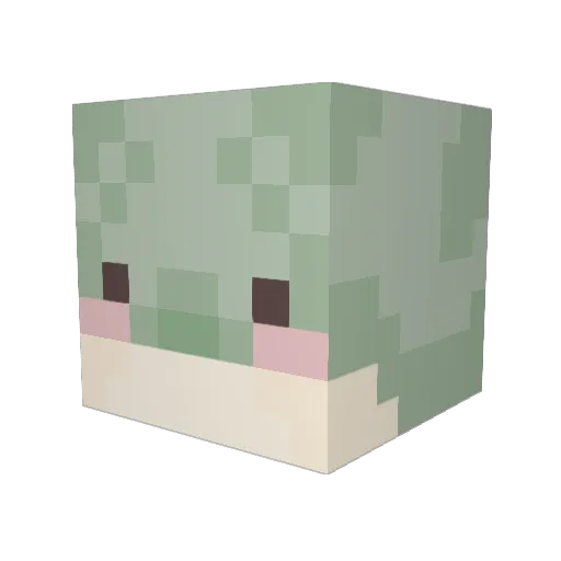 ForcedToPeg Minecraft avatar head, 3D render