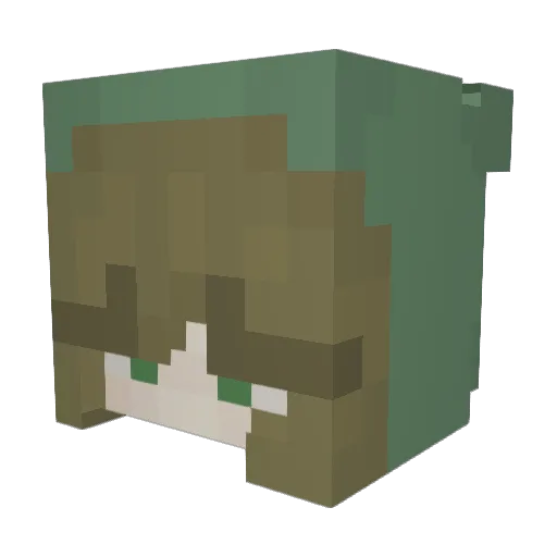 ForcedToPlay1 Minecraft avatar head, 3D render