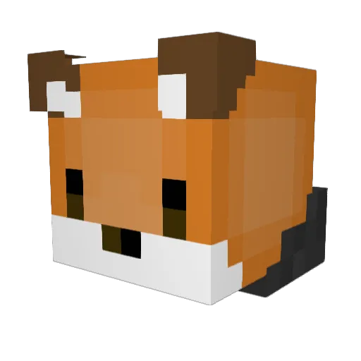 Forcet Minecraft avatar head, 3D render