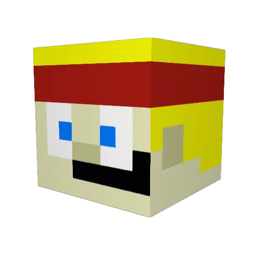 Forceti Minecraft avatar head, 3D render