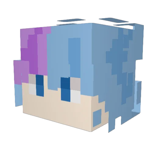 Forci_ Minecraft avatar head, 3D render