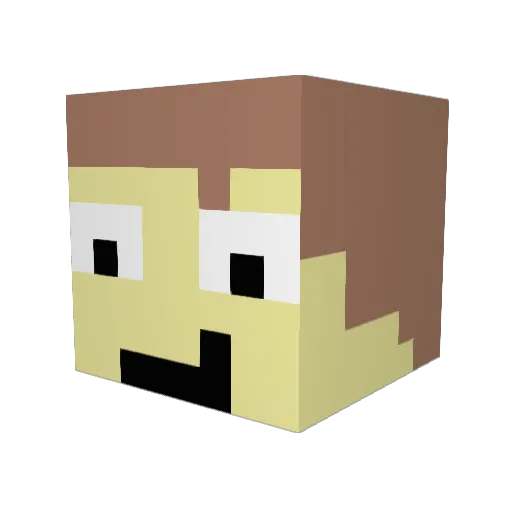 Forciak Minecraft avatar head, 3D render