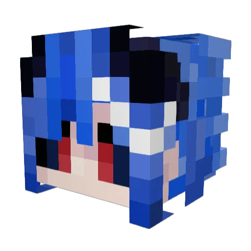 Forconstant Minecraft avatar head, 3D render