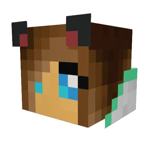 FordChick73 Minecraft avatar head, 3D render