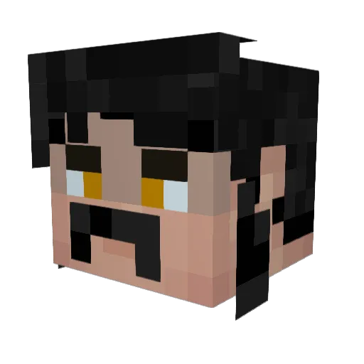 Fordozaur Minecraft avatar head, 3D render