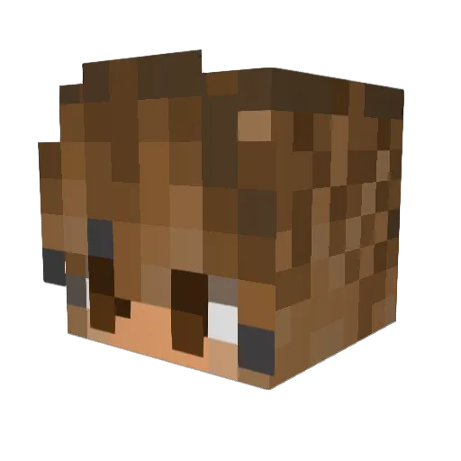Foreignmk Minecraft avatar head, 3D render
